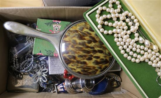 A quantity of assorted jewellery, silver etc.